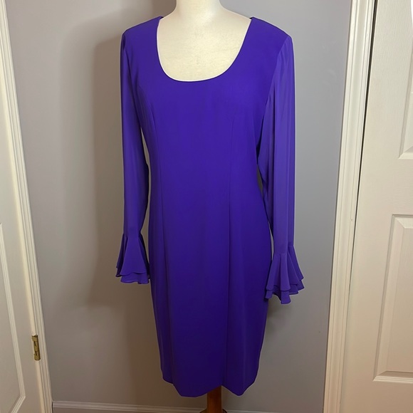 Liz Claiborne Bell Sleeve Dress Floral Dress Liz Claiborne Maxi Dresses  Floral Dresses Sheath